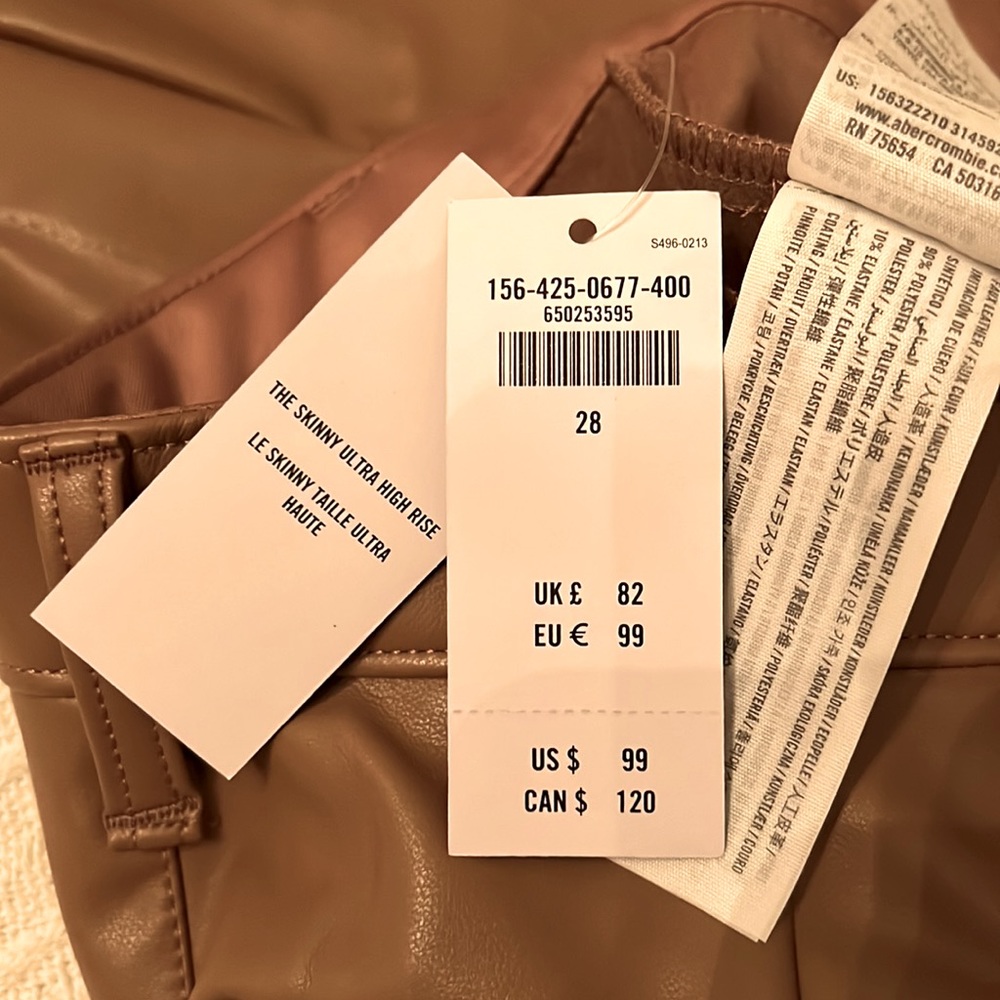 Skinny Ultra High Rise Faux Leather Pants - Picture 6 of 6